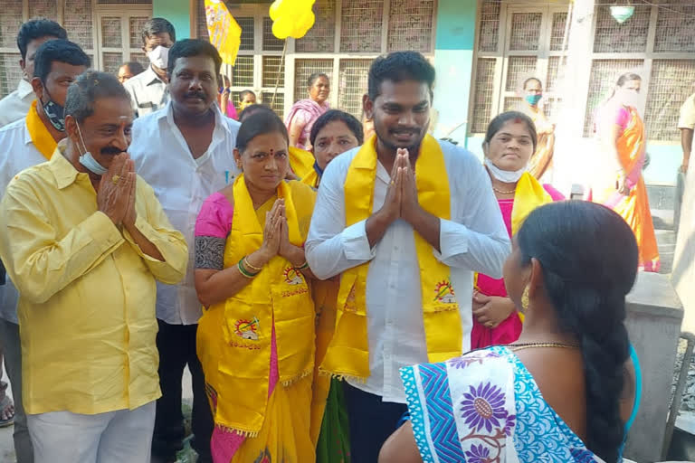 tdp election campaigning in mandapeta east godavari district