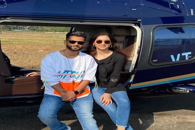 bigg-boss-14-rahul-vaidya-fly-away-for-vacation-in-a-chopper-with-girlfriend-disha-parmar