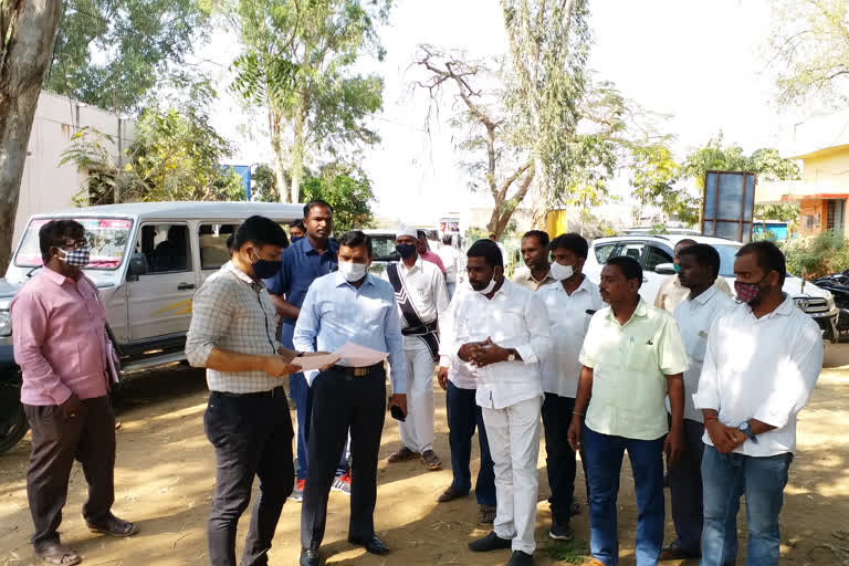 Collector inspecting market construction site in yellareddy division in kamareddy district