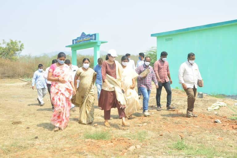 Khammam Zp ceo oversees the rural development work in Enkoor mandal