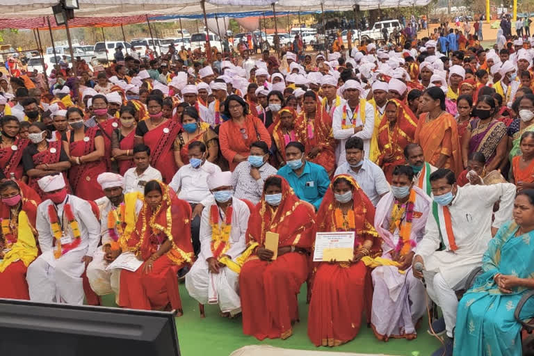 247 couples married in kondagaon in mass wedding ceremony