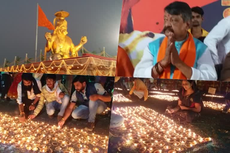 16 lakh earthen lamps lit in Indore; Kailash Vijayvargiya, others participate