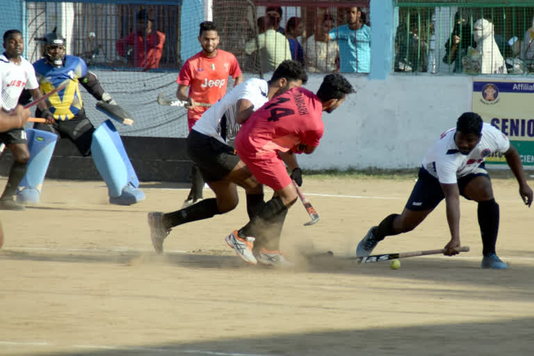 Match between two teams at Gandhi Maidan