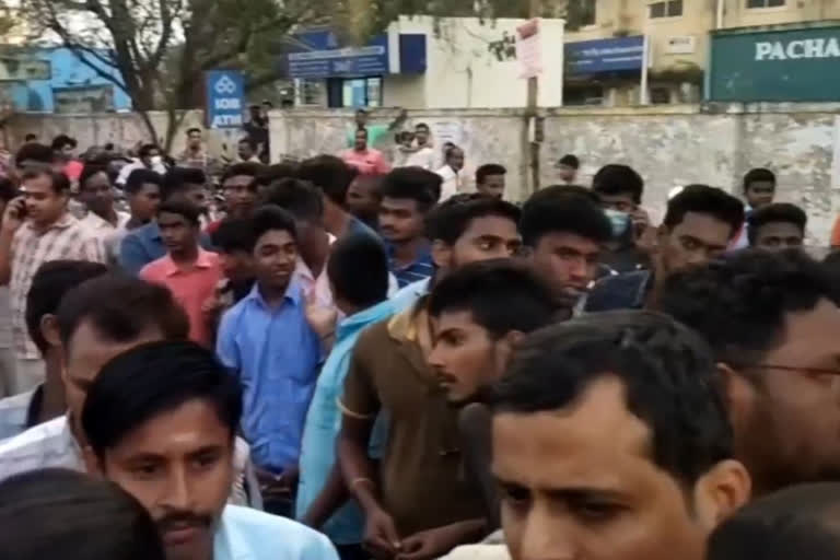 College Professor Car Crash Student Injury: pachayappa Students protest