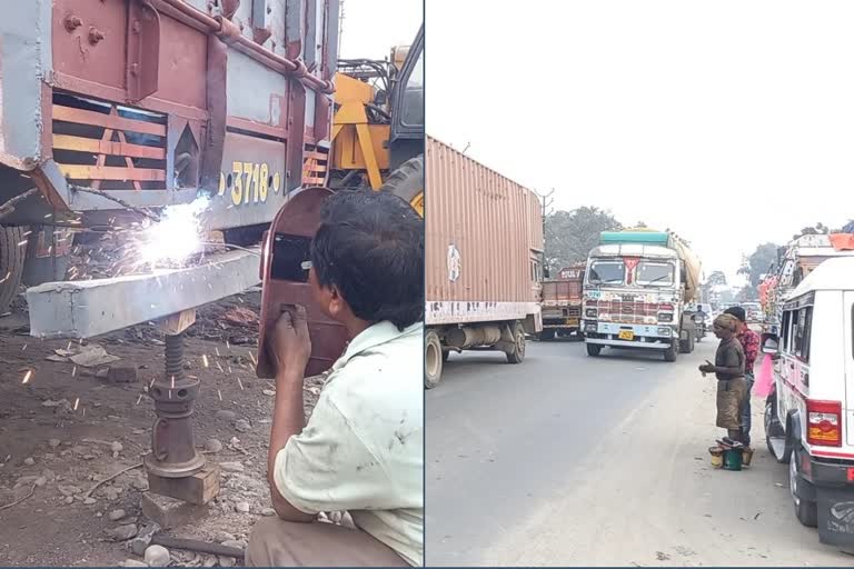 জাতীয় সড়কের পাশে এভাবেই গজিয়ে উঠেছিল গ্যারেজ