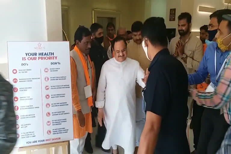 JP Nadda visits Jaipur, Jp Nadda in Jaipur, BJP National President JP Nadda Jaipur