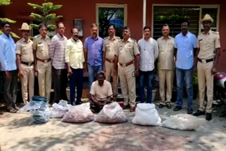 Illegal Explosive found in Hut: accused Arrested