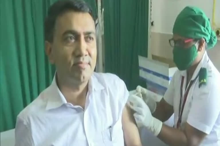 Goa CM takes first jab of COVID-19 vaccine