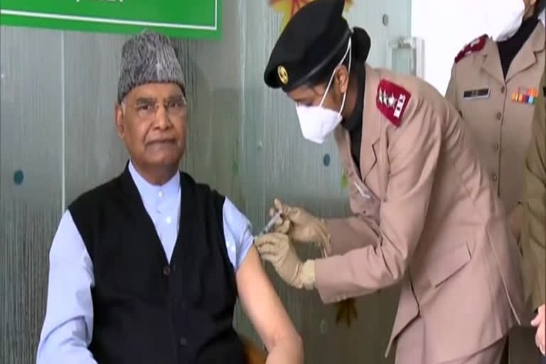 President Kovind receives first dose Of COVID-19 vaccine at Army Hospital in Delhi