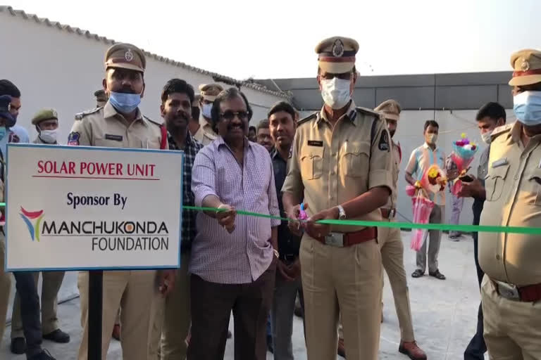 dcp-ar-srinivas-inaugurated-solar-power-plant-at-panjagutta-police-station-in-hyderabad