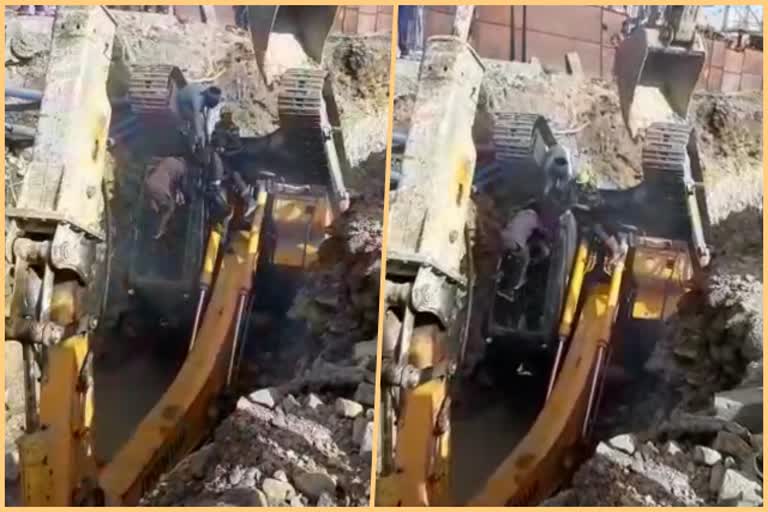 JCB accident in Kota, Drain excavation in Kota