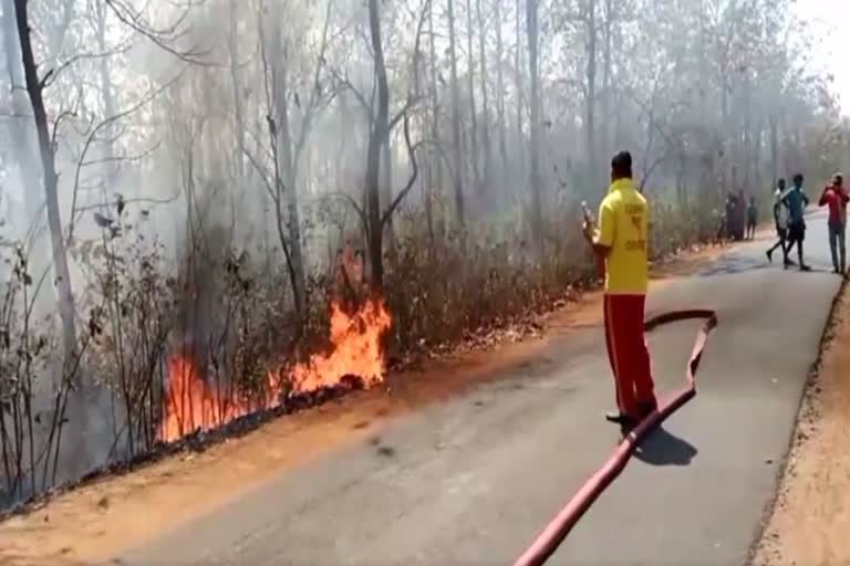 ଶିମିଳିପାଳରେ ନିଆଁ: ସ୍ଥିତି ଅନୁଧ୍ୟାନ ପାଇଁ ପିସିସିଏଫଙ୍କ ମୟୂରଭଞ୍ଜ ଗସ୍ତ