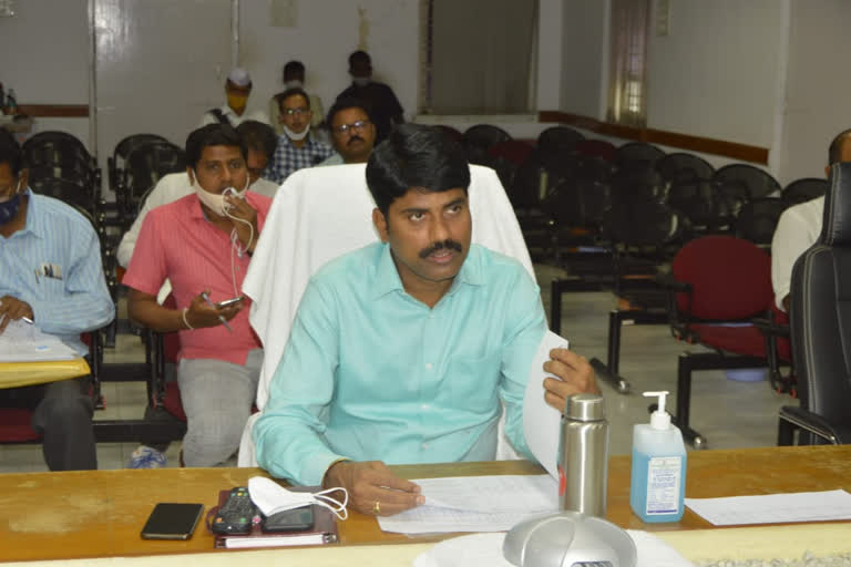 nizamabad collector narayana reddy video conference with officials