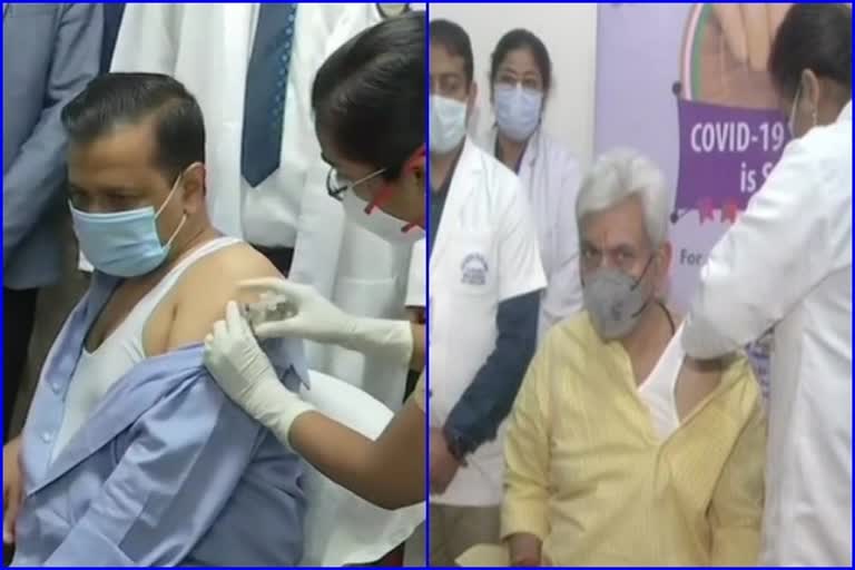 Delhi CM administered COVID-19 vaccine at LNJP hospital