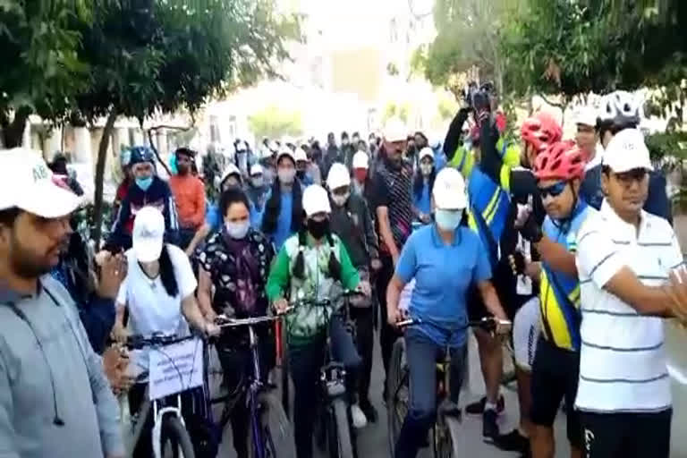 भरतपुर की ताजा हिंदी खबरें, Corona vaccination, Bicycle rally in bharatpur