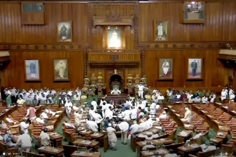 congress leaders outrage against speaker at session