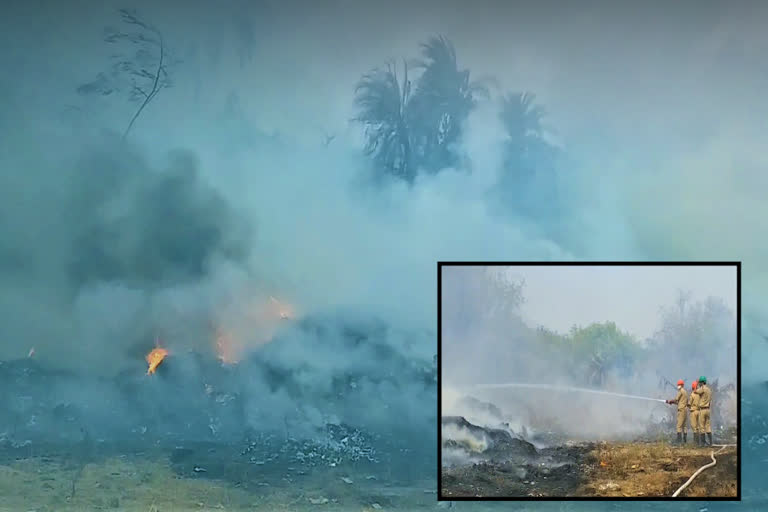 Fires in the dumping yard in sangareddy