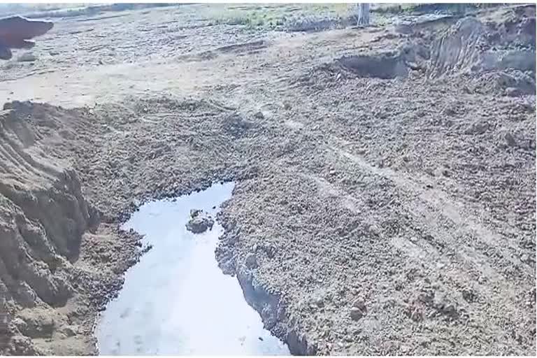 Excavation in the cremation ground