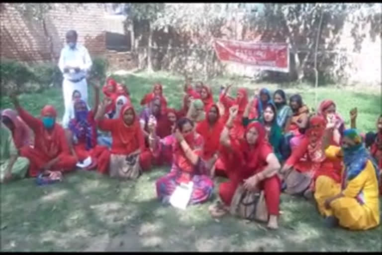 ASHA workers demonstrated palwal