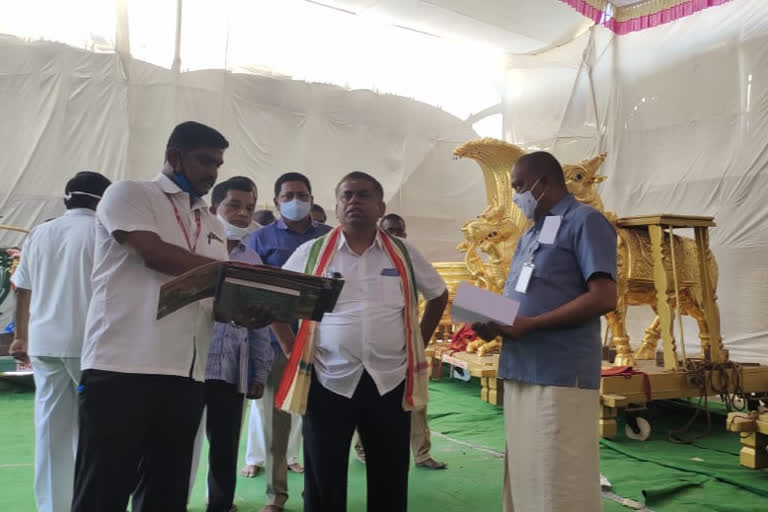 srikalahasthi brahmotsavalu special officer azad inspection srikalahasthi temple in chitthore district