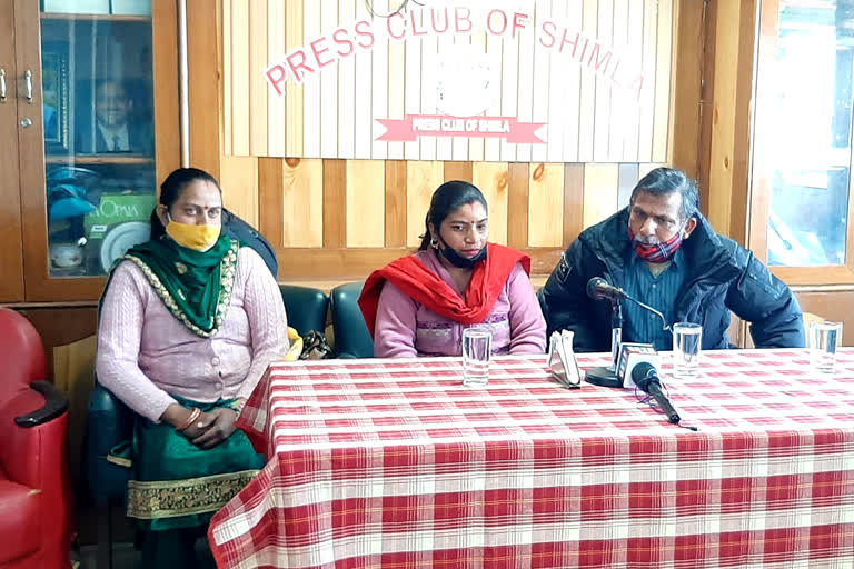 homeless women jugni devi press conference in shimla