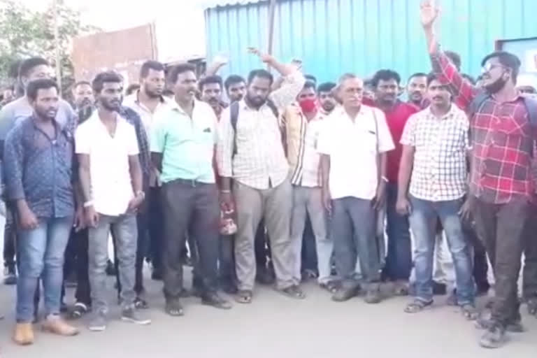 Vallur Thermal Power Station contract workers protest