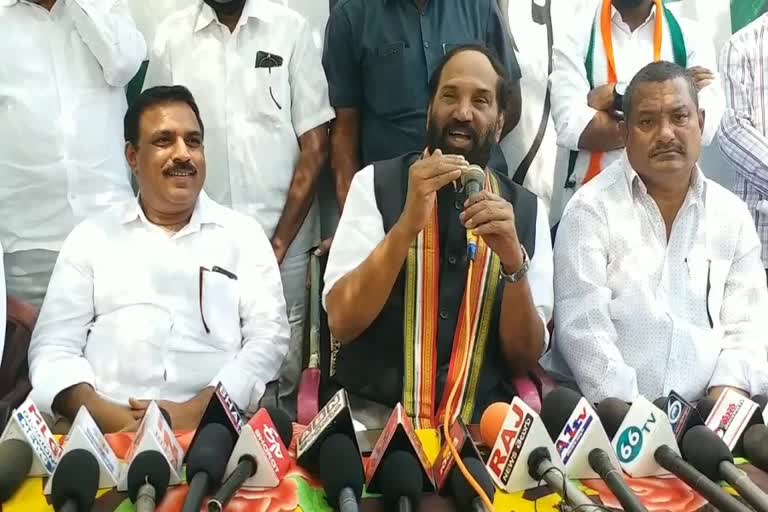 pcc chief, nalgonda mp uttam kumar reddy mlc campaign in nalgonda