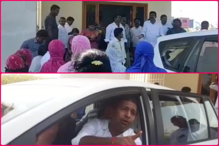 Women voters siege the office of MLA Sudhir Reddy