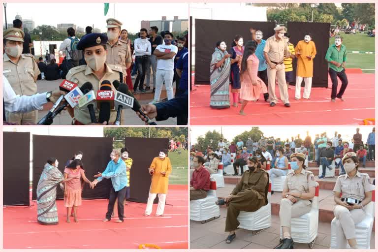 delhi police's awareness campaign on international women's day at connaught place central park