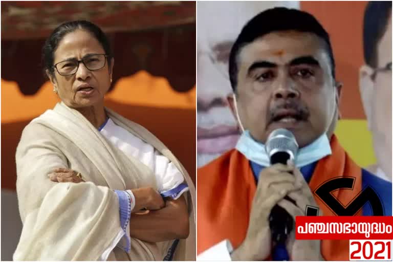 BJP releases first list of 57 candidates for WB assembly polls  നന്ദിഗ്രാമിൽ മമത ബാനർജിക്കെതിരെ സുവേന്ദു അധികാരി ബിജെപി സ്ഥാനാർഥി  ന്യൂഡൽഹി  ബിജെപി  ബംഗാൾ തെരഞ്ഞെടുപ്പ്  അശോക് ദിൻഡ  നന്ദിഗ്രാം