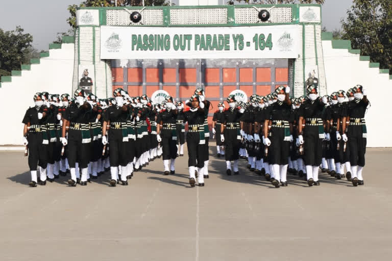 Passing out parade of 148 newly trained soldiers