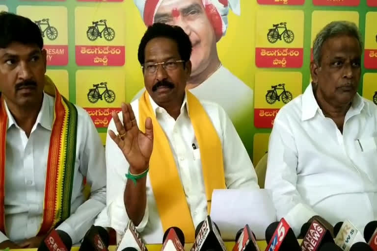 tdp leader gv anjaneyulu press meet in sattenapalli