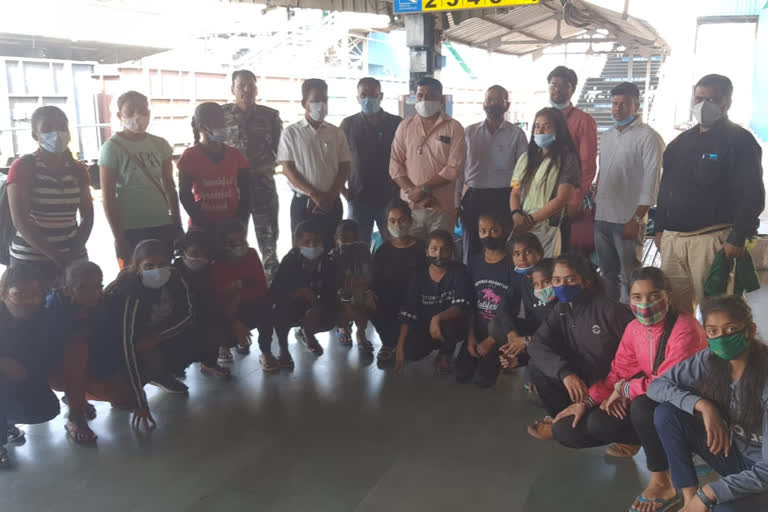 Simdega team arrived from Jammu and Kashmir for sub junior championship