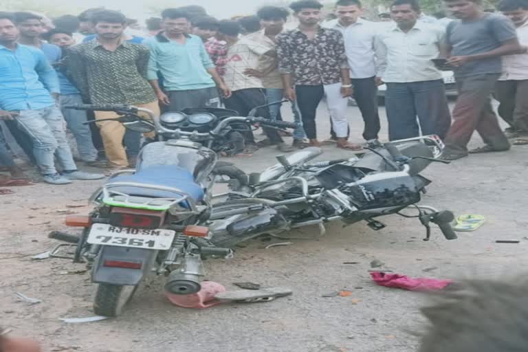 accident in churu,  bike accident in churu