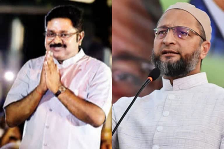 TTV Dhinakaran join Hands with Owaisi's AIMIM