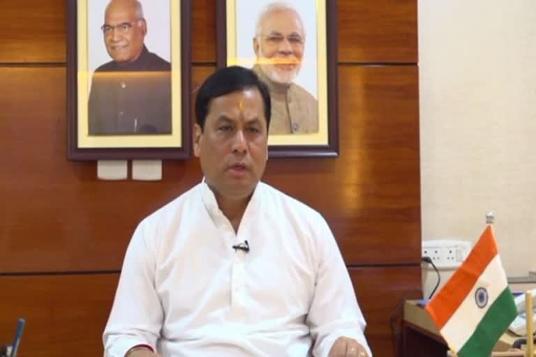 cm sonowal comments on bjp govt in assam