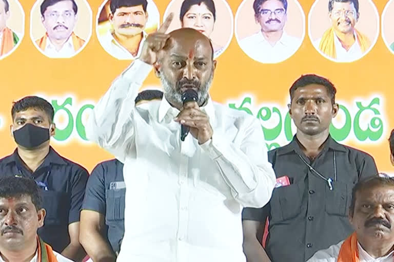 bandi sanjay said BJP candidate must win question to telangana government