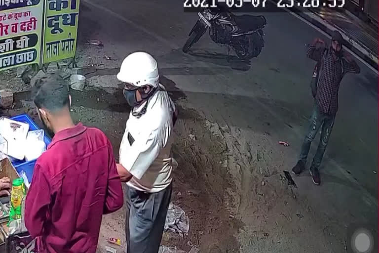 bike theft caught in cctv camera,  jodhpur crime news