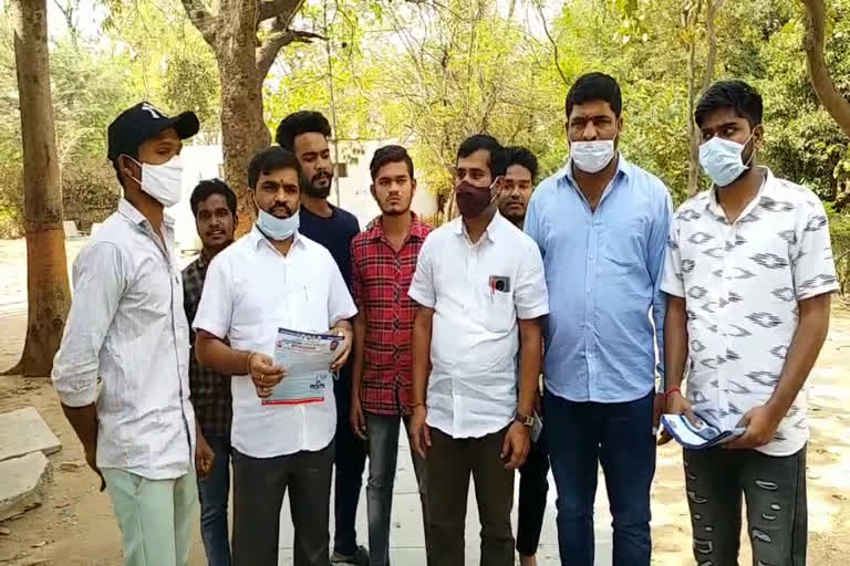 MLC candidate Santosh Kumar campaigning at Nizam College