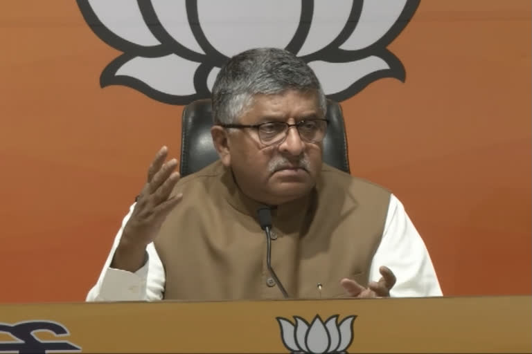 Union Minister Ravi Shankar Prasad