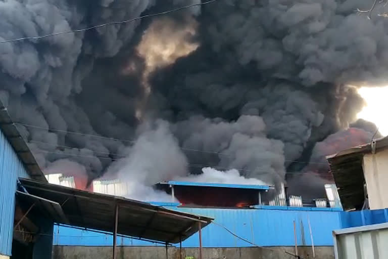 fire raged in the factory