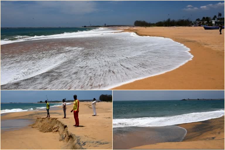 കൊല്ലം തീരങ്ങള്‍  കടല്‍കയറ്റം  കൊല്ലം, അഴീക്കല്‍ ബീച്ചുകള്‍  sea erosion  kollam