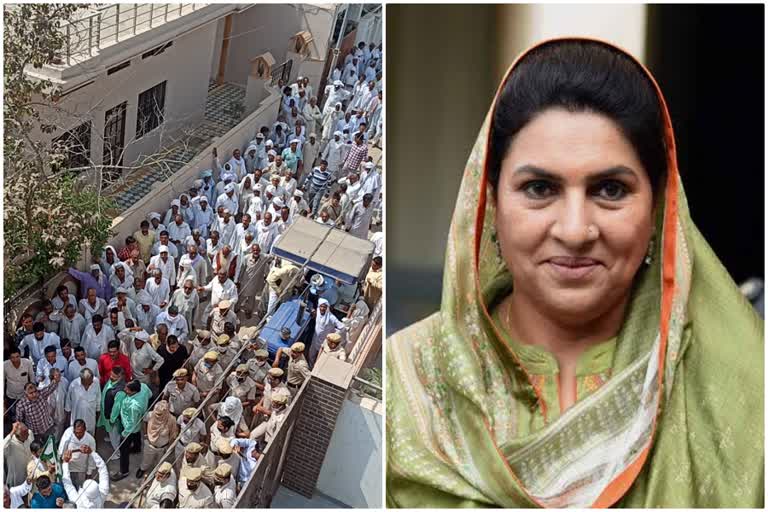 farmers protest against naina chautala in charkhi dadri