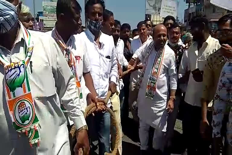 ramanagar-congress-protests