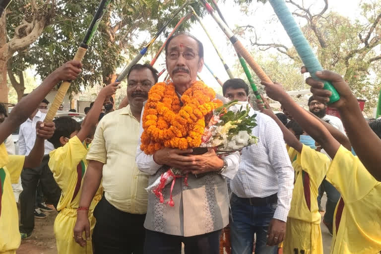 hockey india president gyanendra ningombam reached simdega