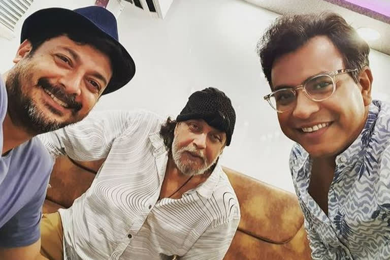 rudranil ghosh with jisshu sengupta and mithun chakrabarty