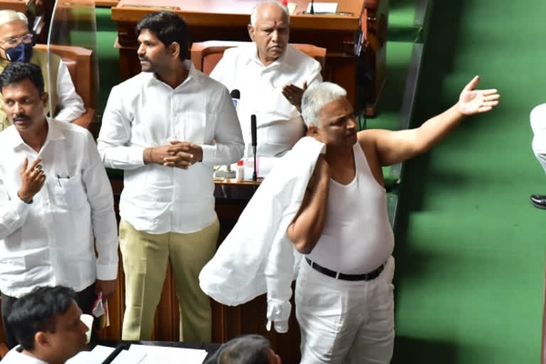 Suspended Cong MLA defends his 'shirtless protest'