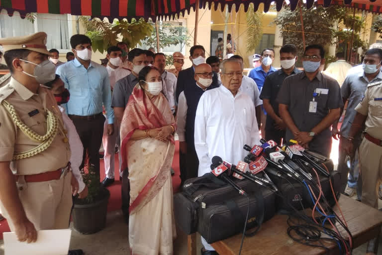 overnor bishwa bhushan casted his vote