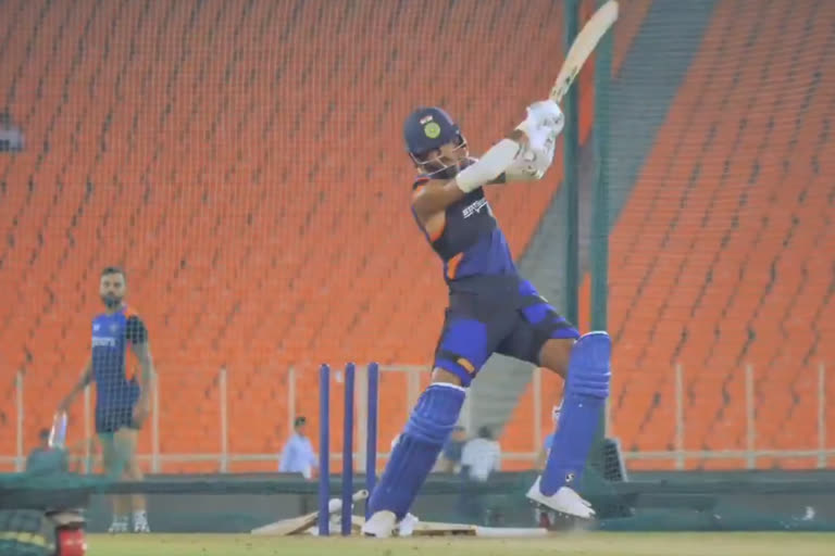 ind vs eng indian allrounder hardik pandya started net-practice-in-ahmedabad-ahead-of-t20-series