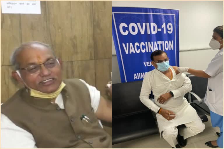 Girish Gautam gets vaccinated